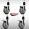 Service Caster 5'' SS Gray Poly Swivel 1-3/4'' Expanding Stem Caster Set Total Lock Brake, 4PK SCC-SSEXTTL20S514-PPUB-134-4 - alternate 2
